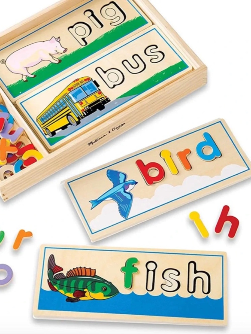 Melissa & Doug See & Spell Wooden Educational Toy (no box)